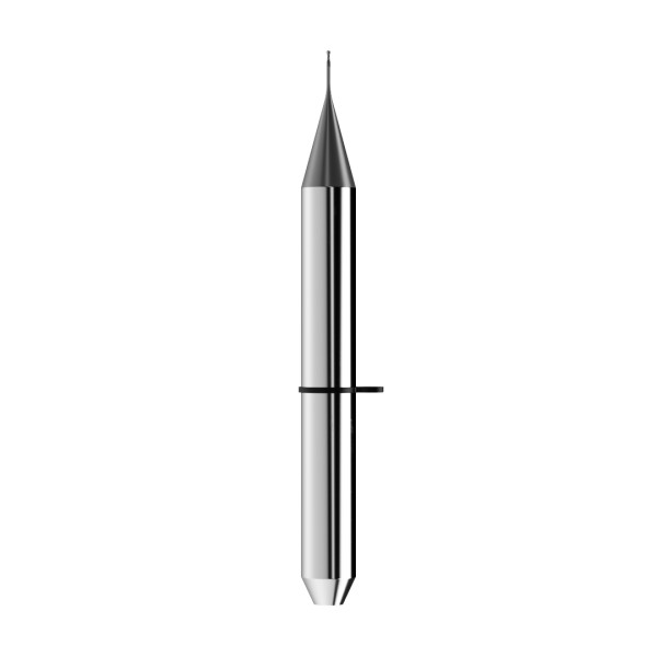 solid carbide ballnose end mill Ø0,3mm, optimized for machining CoCr, titanium