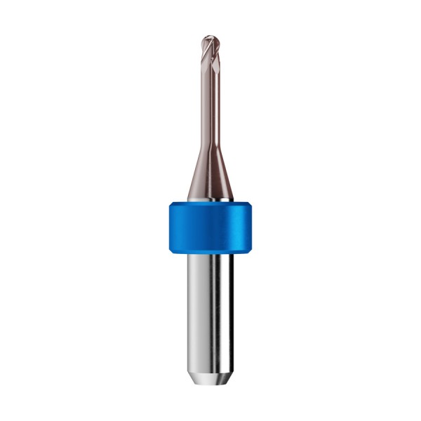 solid carbide ballnose end mill Ø2,5mm, optimized for machining CoCr, titanium
