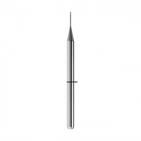 solid carbide end mill Ø0,5mm, optimized for machining CoCr, titanium