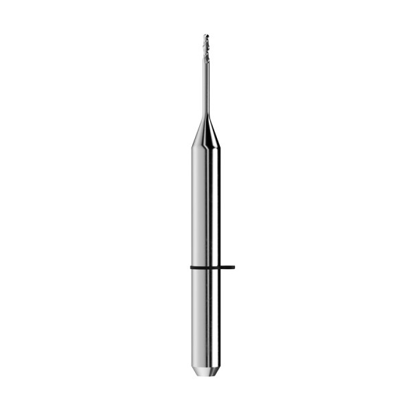 solid carbide ballnose end mill Ø0,7mm, optimized for machining zirconium oxide, PMMA, wax