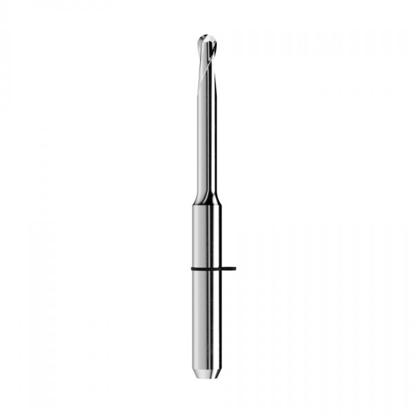 solid carbide ballnose end mill Ø2mm, optimized for machining zirconium oxide