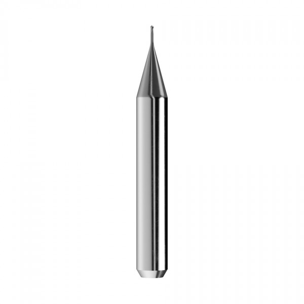 solid carbide ballnose end mill Ø0,6mm, optimized for machining CoCr, titanium