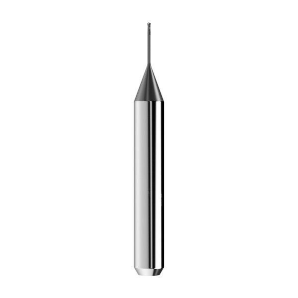 solid carbide ballnose end mill Ø0,8mm, optimized for machining CoCr, titanium