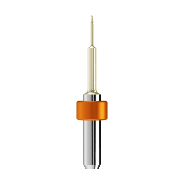 solid carbide ballnose end mill Ø1mm, optimized for machining PMMA