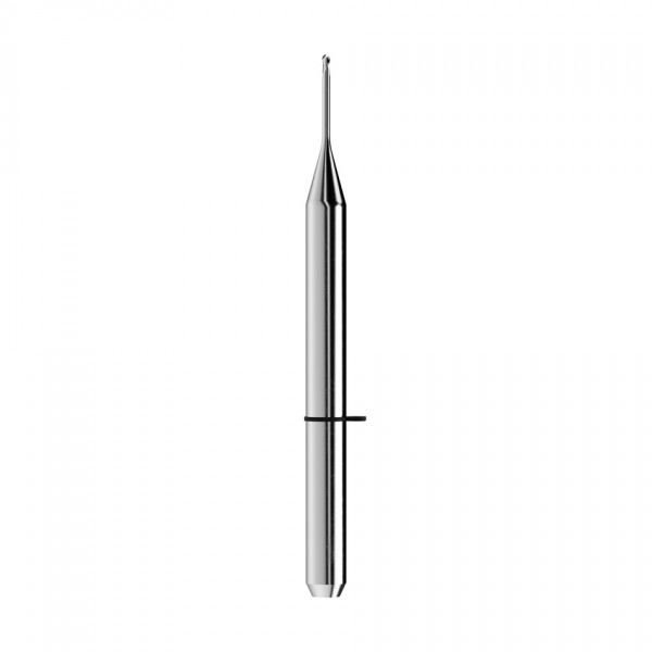 solid carbide ballnose end mill Ø0,6mm, optimized for machining PMMA