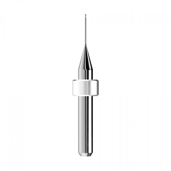 solid carbide ballnose end mill Ø0,6mm, optimized for machining zirconium oxide, PMMA, wax