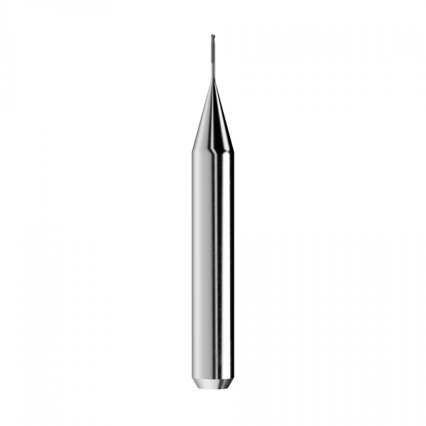 solid carbide ballnose end mill Ø0,6mm, optimized for machining zirconium oxide