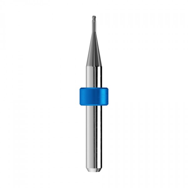 solid carbide ballnose end mill Ø1,5mm, optimized for machining CoCr, titanium