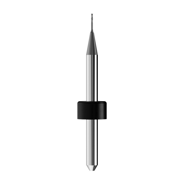 solid carbide end mill Ø0,5mm, optimized for machining zirconium oxide, PMMA, PEEK, wax