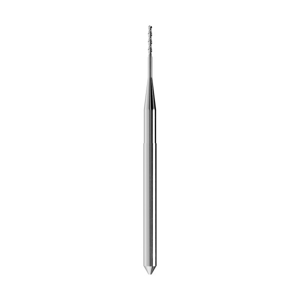 solid carbide ballnose end mill Ø1mm, optimized for machining zirconium oxide