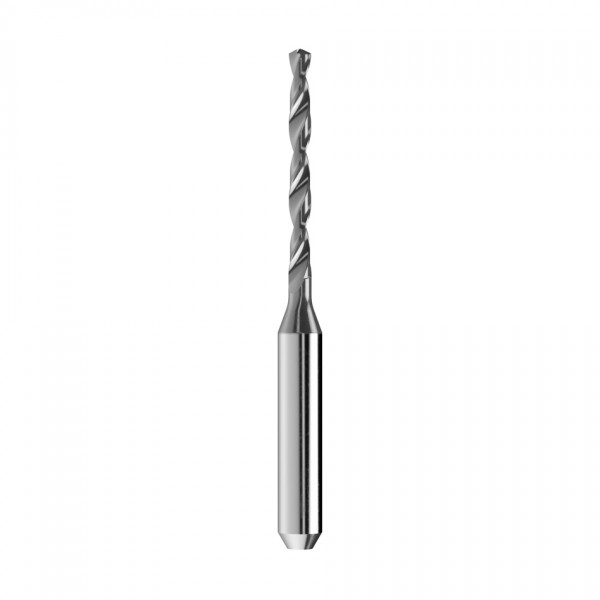 solid carbide twist drill Ø1,5mm, optimized for machining CoCr, titanium