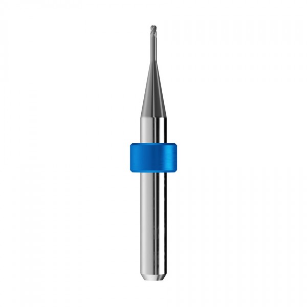 solid carbide ballnose end mill Ø1,5mm, optimized for machining CoCr, titanium