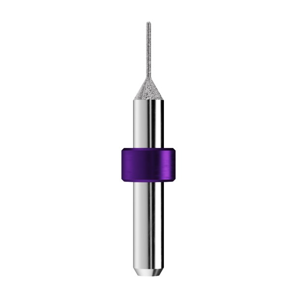 VHM-Diamantschleifstift Ø1mm, optimiert für die Glas-/Hybridkeramik-Bearbeitung