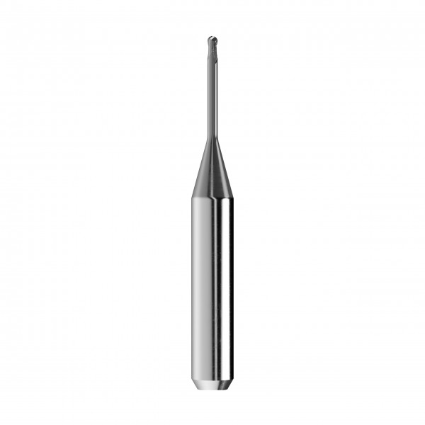 solid carbide ballnose end mill Ø1,5mm, optimized for machining CoCr, titanium