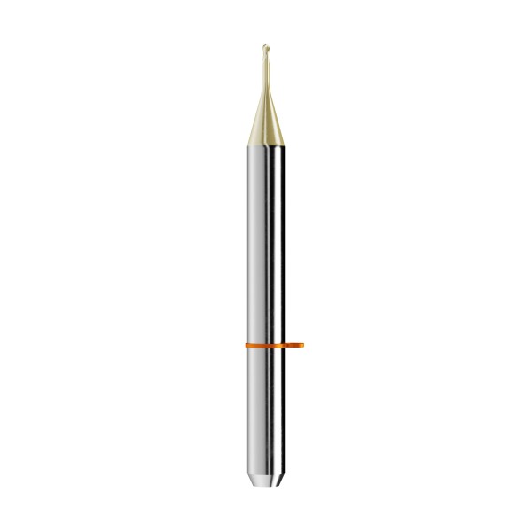 solid carbide ballnose end mill Ø0,6mm, optimized for machining zirconium oxide