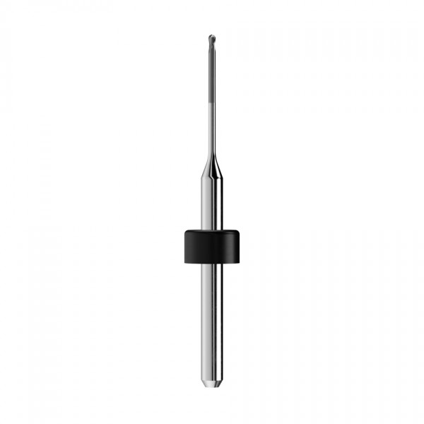 solid carbide ballnose end mill Ø1mm, optimized for machining zirconium oxide