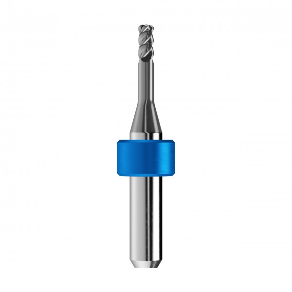 solid carbide torus end mill Ø3mm, optimized for machining CoCr, titanium