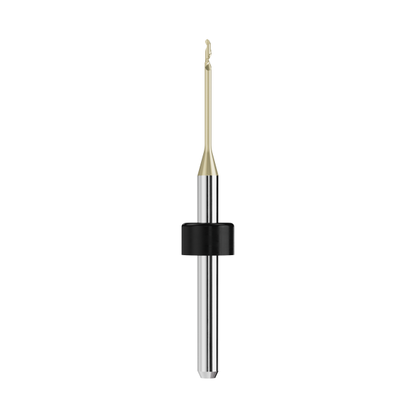 solid carbide ballnose end mill Ø1,0mm, optimized for machining PMMA, PEEK, wax