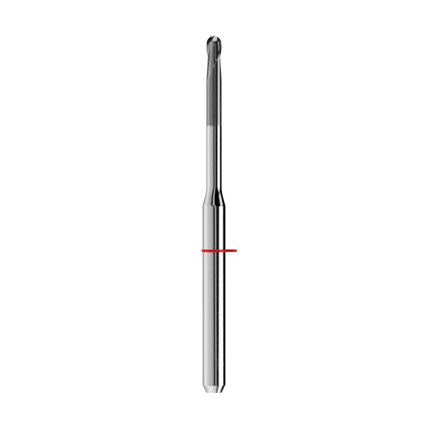 solid carbide ballnose end mill Ø2mm, optimized for machining zirconium oxide