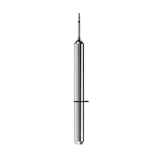 solid carbide ballnose end mill Ø0,7mm, optimized for machining zirconium oxide, PMMA, wax