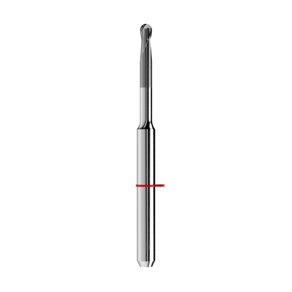 solid carbide ballnose end mill Ø2mm, optimized for machining zirconium oxide