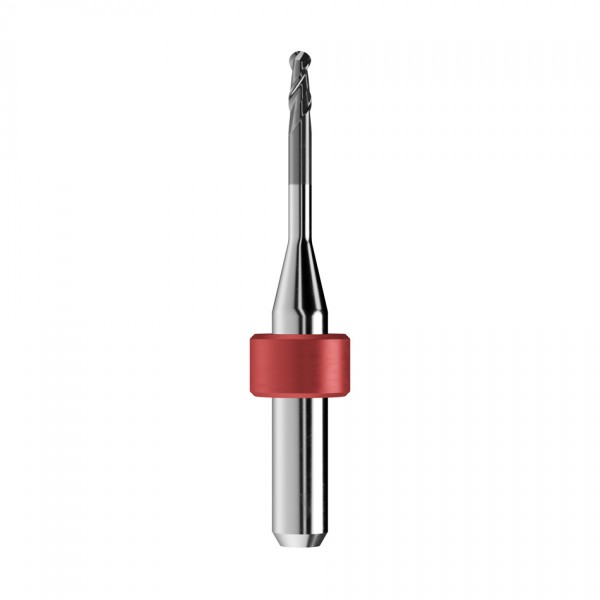 solid carbide ballnose end mill Ø2,5mm, optimized for machining zirconium oxide