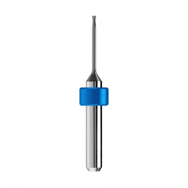 solid carbide end mill Ø1,5mm, optimized for machining CoCr, titanium