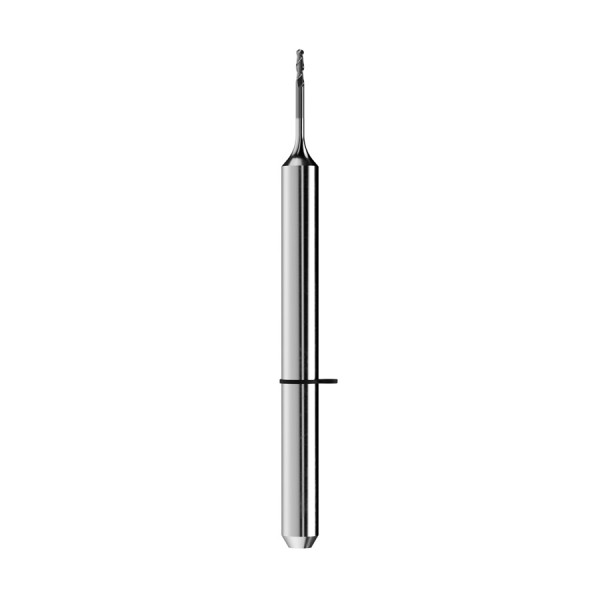 solid carbide ballnose end mill Ø0,7mm, optimized for machining zirconium oxide