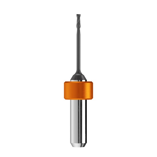 solid carbide torus end mill Ø1,5mm, optimized for machining zirconium oxide, PMMA, wax