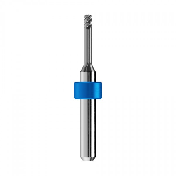 solid carbide high feed end mill Ø3mm, optimized for machining CoCr, titanium