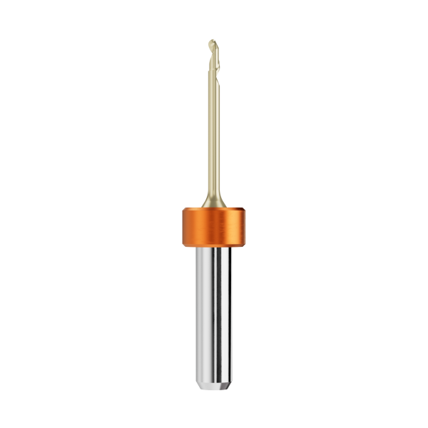 solid carbide ballnose end mill Ø2mm, optimized for machining PMMA, PEEK, wax