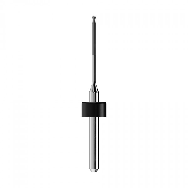 solid carbide ballnose end mill Ø1mm, optimized for machining zirconium oxide