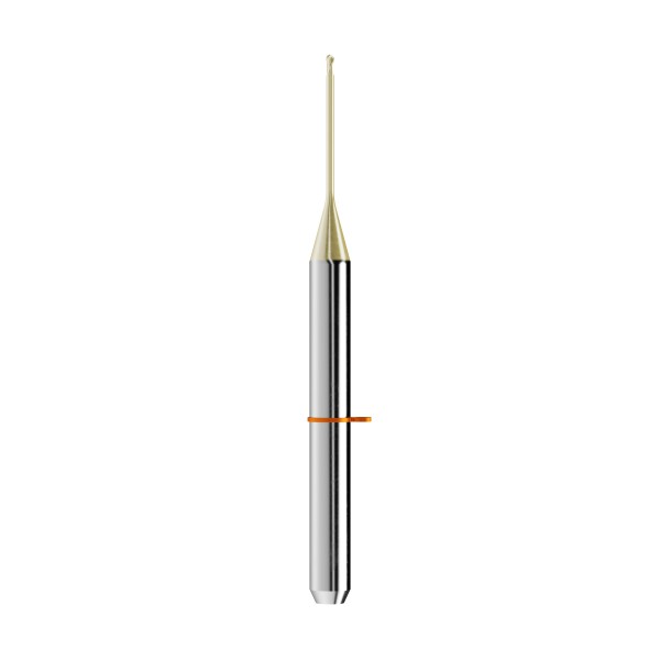 solid carbide ballnose end mill Ø0,6mm, optimized for machining zirconium oxide