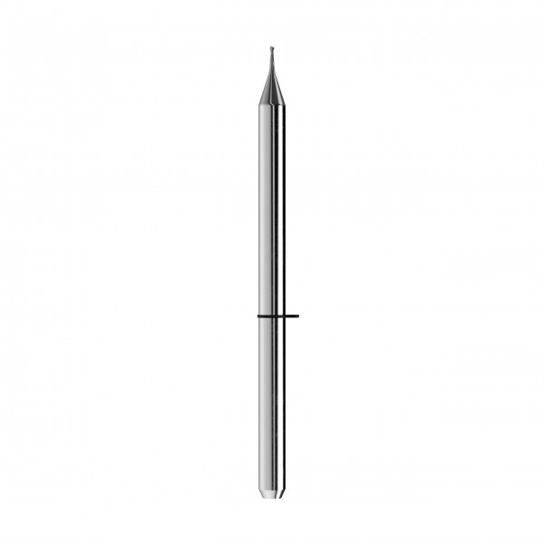 solid carbide ballnose end mill Ø0,5mm, optimized for machining CoCr, titanium