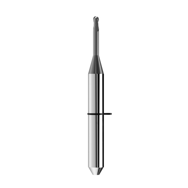 solid carbide ballnose end mill Ø1,5mm, optimized for machining CoCr, titanium