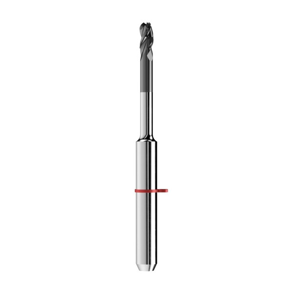 solid carbide ballnose end mill Ø2,0mm, optimized for machining zirconium oxide