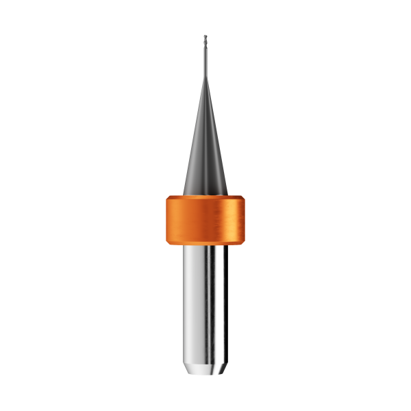 T18 - VHM-Radiusfräser Ø0,5mm, optimiert für die Zirkonoxid, PMMA, PEEK, Wachs-Bearbeitung