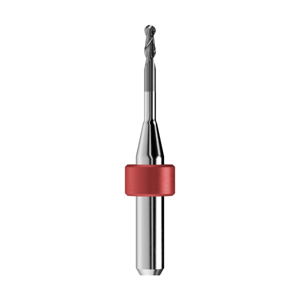 solid carbide ballnose end mill Ø2,5mm, optimized for machining zirconium oxide