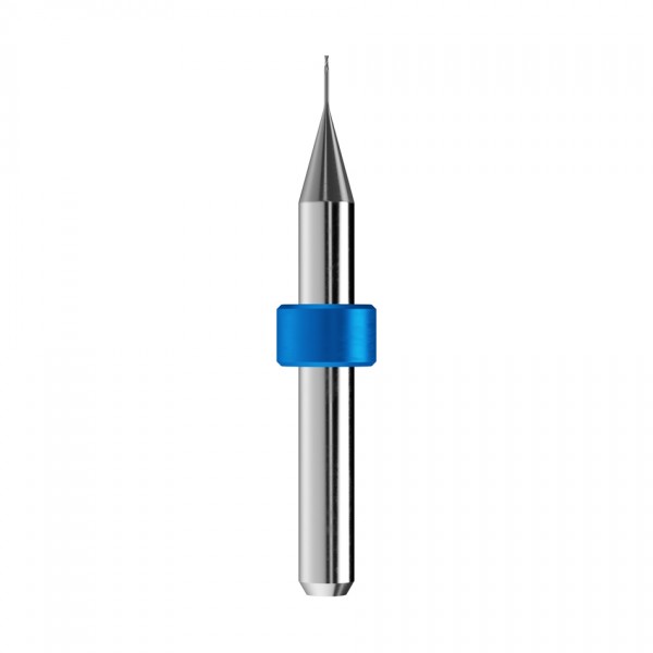 solid carbide end mill Ø0,5mm, optimized for machining titanium, CoCr
