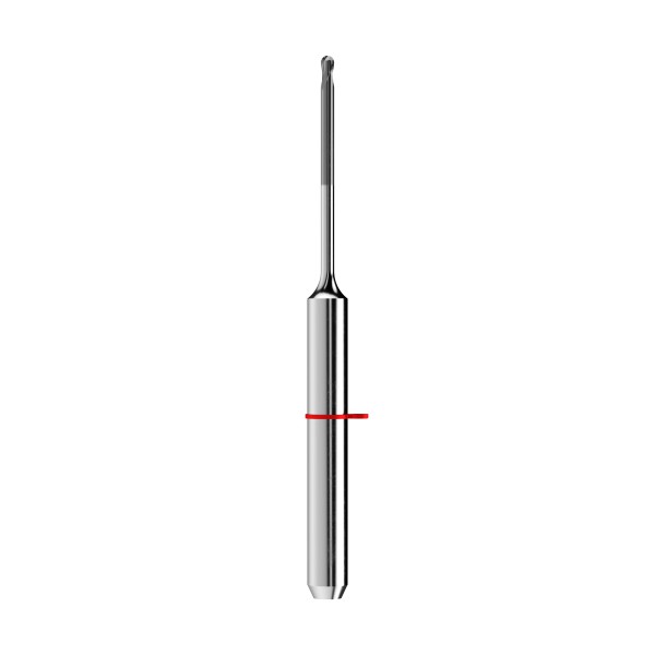 solid carbide ballnose end mill Ø1mm, optimized for machining zirconium oxide