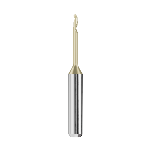 solid carbide ballnose end mill Ø2,0mm, optimized for machining PMMA, PEEK, wax