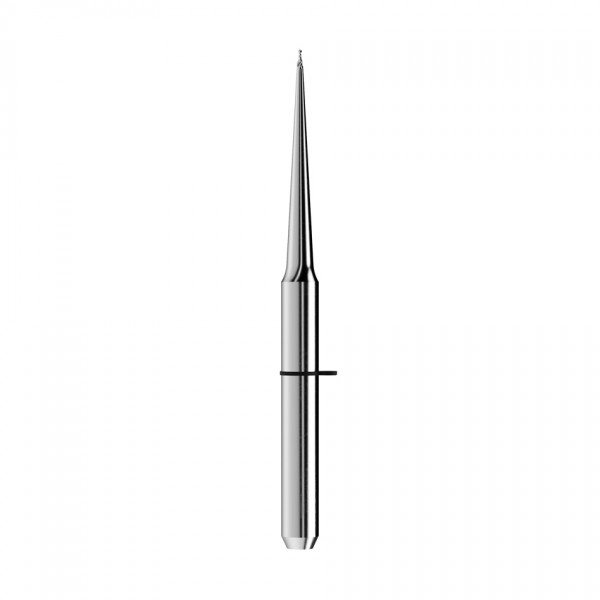 solid carbide ballnose end mill Ø0,3mm, optimized for machining zirconium oxide, PMMA, PEEK