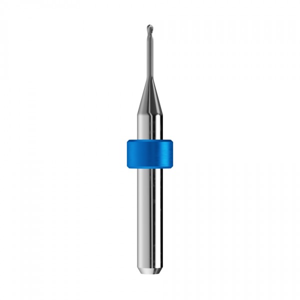 solid carbide ballnose end mill Ø1,5mm, optimized for machining CoCr, titanium