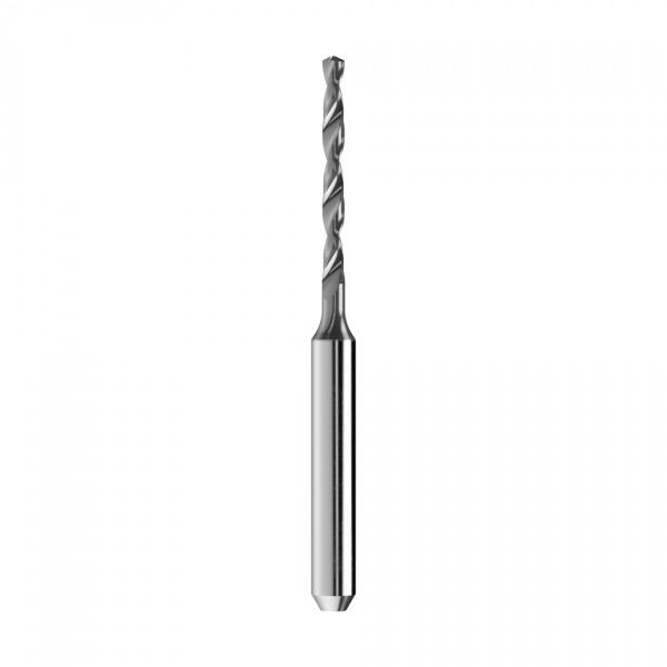 solid carbide twist drill Ø2mm, optimized for machining CoCr, titanium