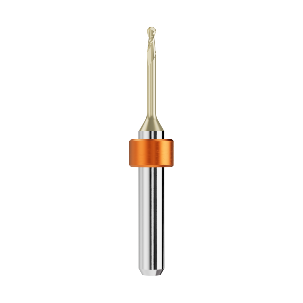 solid carbide ballnose end mill Ø2,0mm, optimized for machining zirconium oxide, PMMA, wax