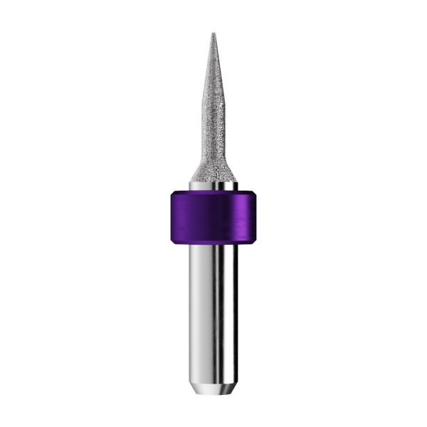 VHM-Diamantschleifstift Ø0,5mm, optimiert für die Glas-/Hybridkeramik-Bearbeitung