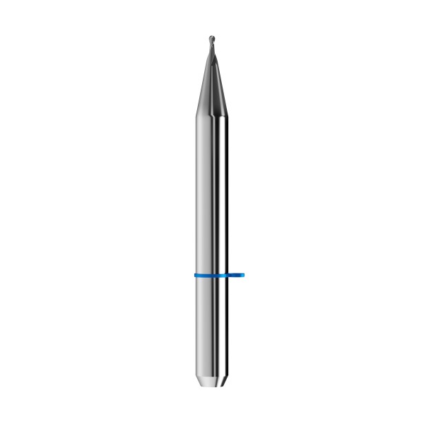 solid carbide ballnose end mill Ø0,6mm, optimized for machining CoCr