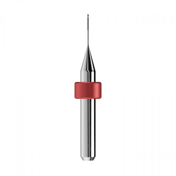 solid carbide ballnose end mill Ø0,6mm, optimized for machining zirconium oxide