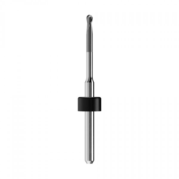 solid carbide ballnose end mill Ø2mm, optimized for machining zirconium oxide