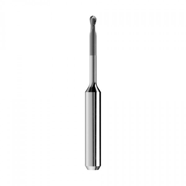 solid carbide ballnose end mill Ø2,5mm, optimized for machining zirconium oxide